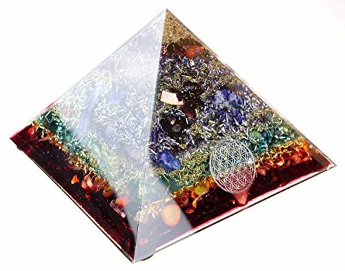 Orgonit 7 Chakren „Regenbogen“ Pyramide Premium