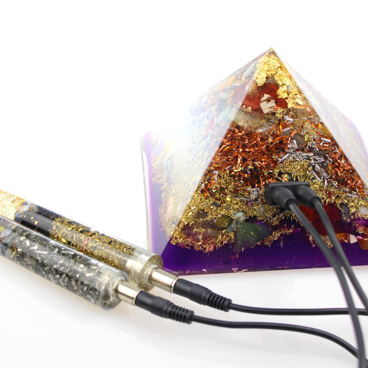 Orgonit Frequenzpyramide Violett