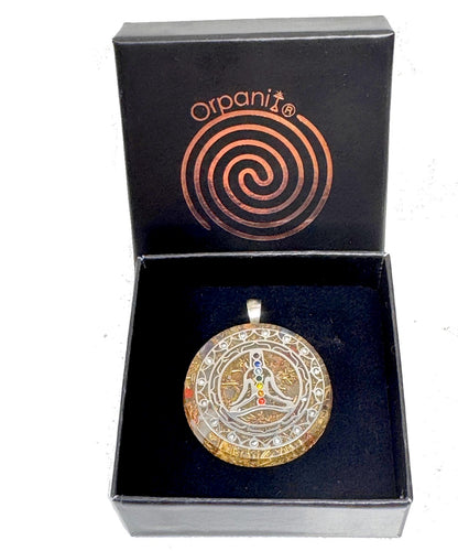 Human Design Orgonite 7 Chakra Meditation Buddha Amulett silber
