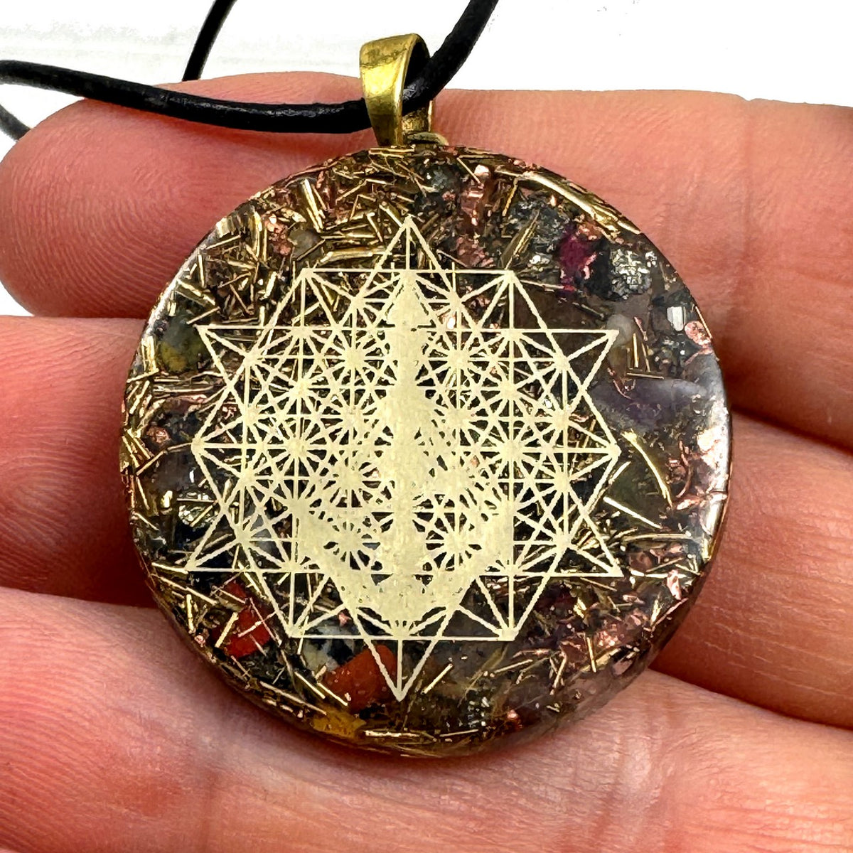 Human Design Orgonite Bodygraph 64 Stern Tetraeder Amulett