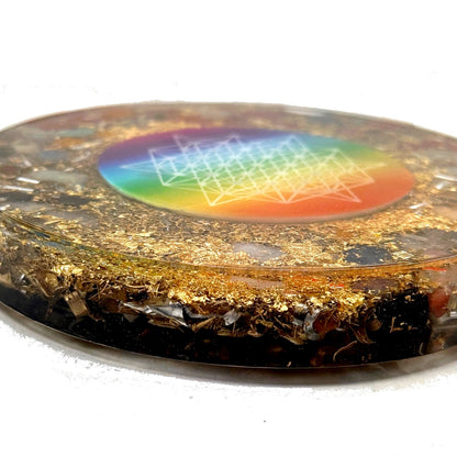 Human Design Orgonite 7 Chakra 64 Stern-Tetraeder Platte