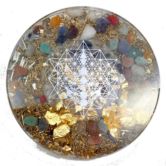 Human Design Orgonite Bodygraph 64 Stern Tetraeder Platte