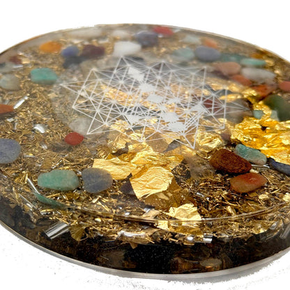 Human Design Orgonite Bodygraph 64 Stern Tetraeder Platte