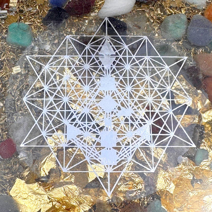 Human Design Orgonite Bodygraph 64 Stern Tetraeder Platte