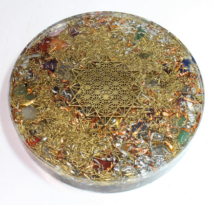 Human Design Orgonite Edelstahl 64 Stern Tetraeder Platte