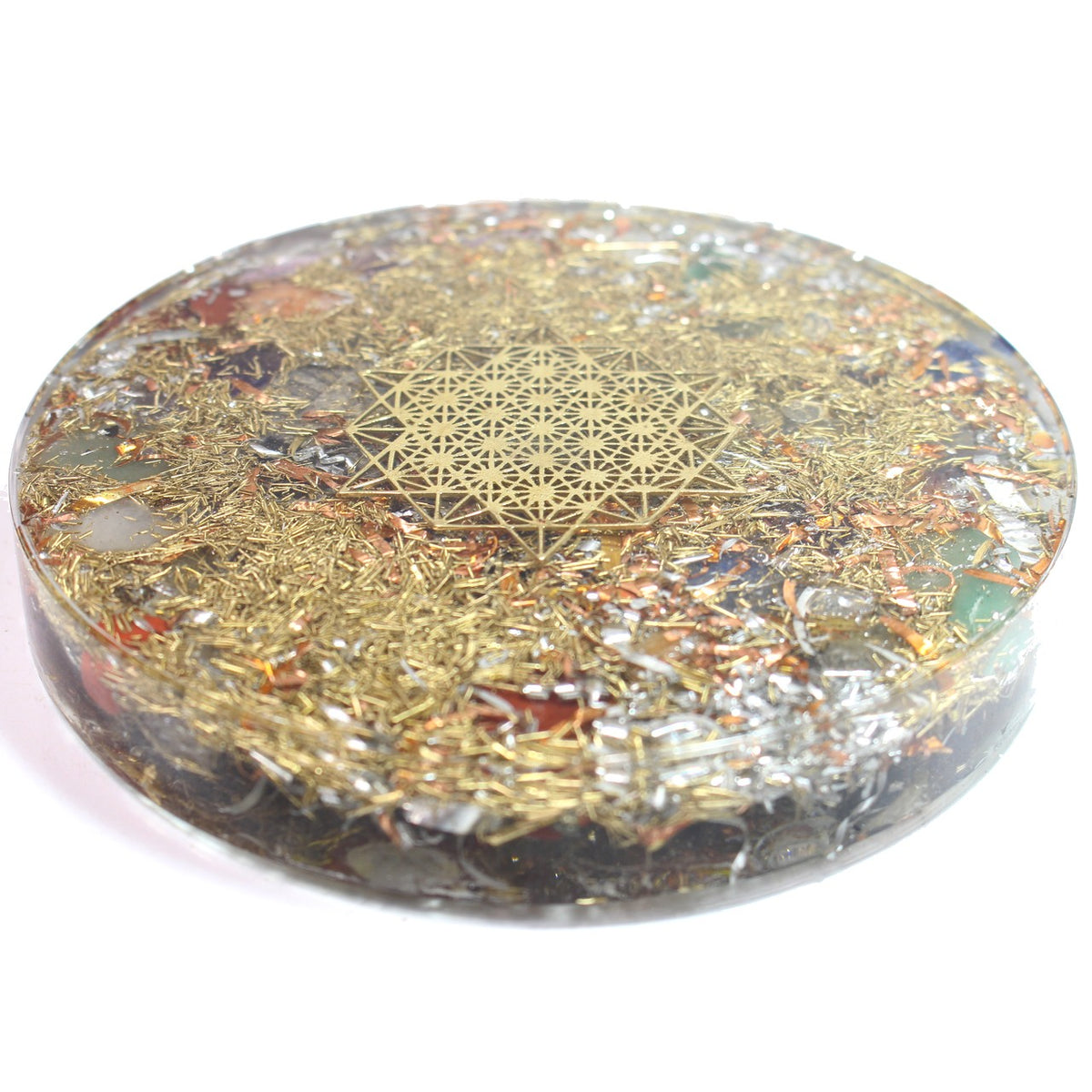 Human Design Orgonite Edelstahl 64 Stern Tetraeder Platte