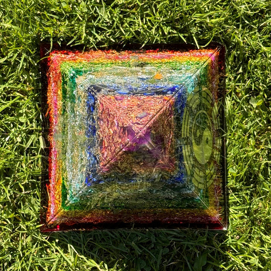 Human Design Orgonite Bodygraph Pyramide XL Heilige Geometrie