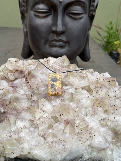 Orgonit Manifestation Amulett „Schungitus“ Gold - Edelschungit