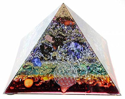 Orgonit 7 Chakren „Regenbogen“ Pyramide Premium
