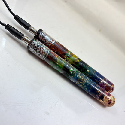 Orgonit 7 Chakra-Pharaonenzylinder-Set zum anschließen an die Power HORS / Frequenzorgoniten
