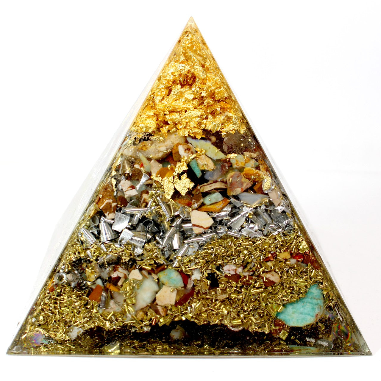 Orgonit Pyramide Gold „Herzenslicht“ Premium