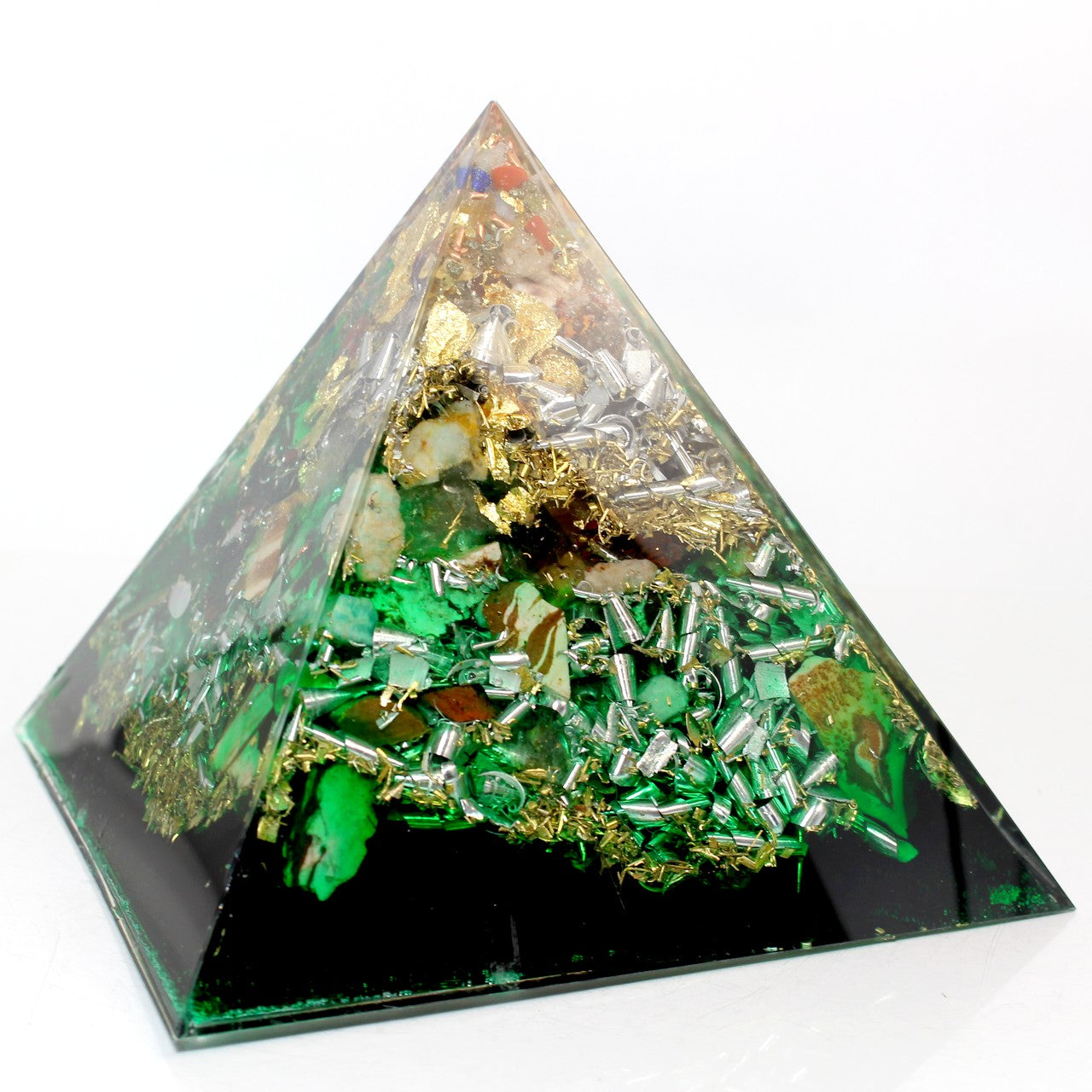 Orgonit 4. Chakra Premium Pyramide XL Erzengel Raphael grün Ruhe