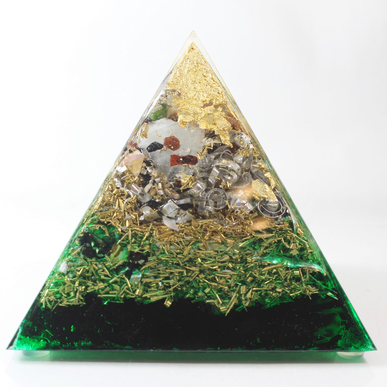 Orgonit 4. Chakra Premium Pyramide XL Erzengel Raphael grün Ruhe
