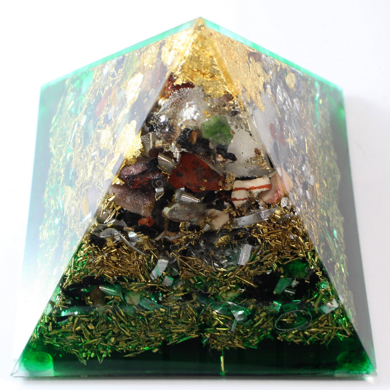 Orgonit 4. Chakra Premium Pyramide XL Erzengel Raphael grün Ruhe
