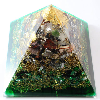 Orgonit 4. Chakra Premium Pyramide XL Erzengel Raphael grün Ruhe